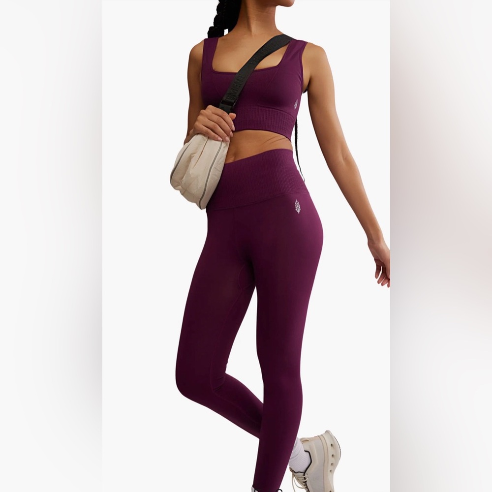 Free Prople Movement by Free people High-Waisted cranberry Leggings
